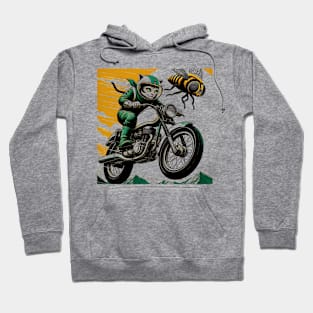 I like my motorcycle my cat Cicadas Cat 2024 and maybe 3 people Bikers Funny Hoodie